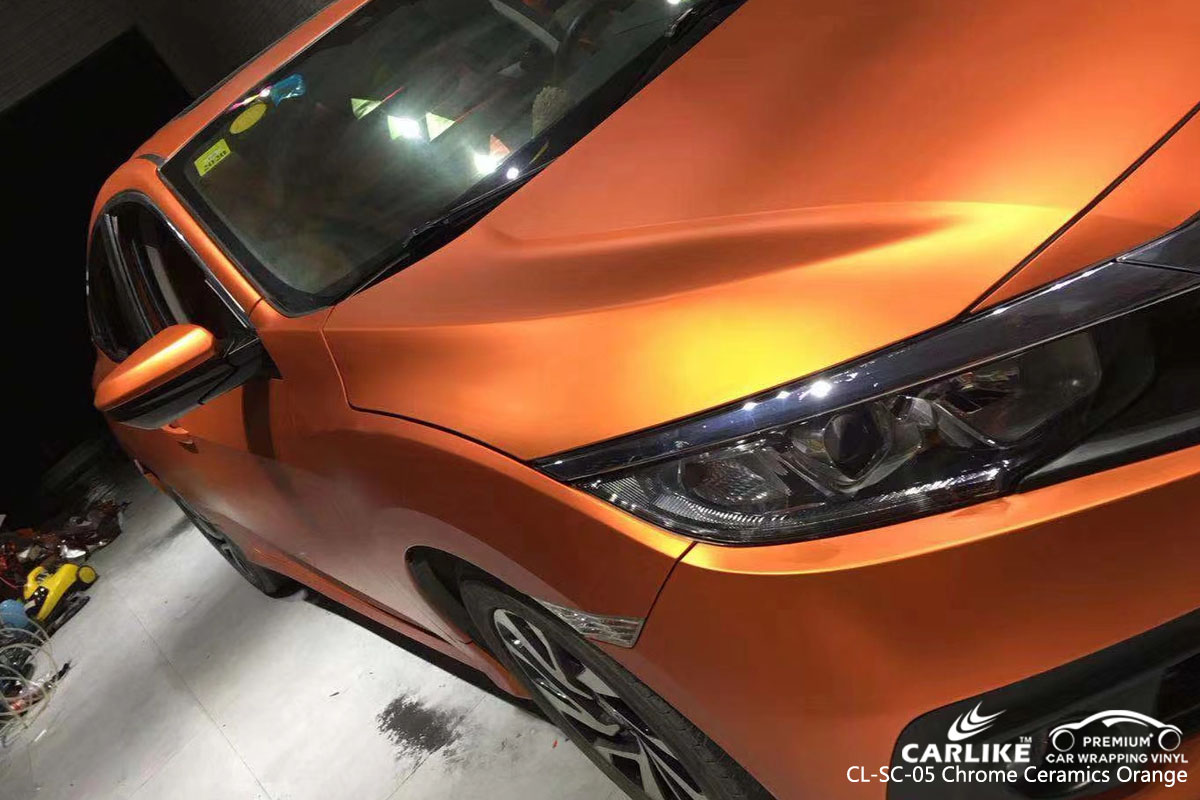CARLIKE CL-SC-05 chrome ceramics orange vinyl for honda