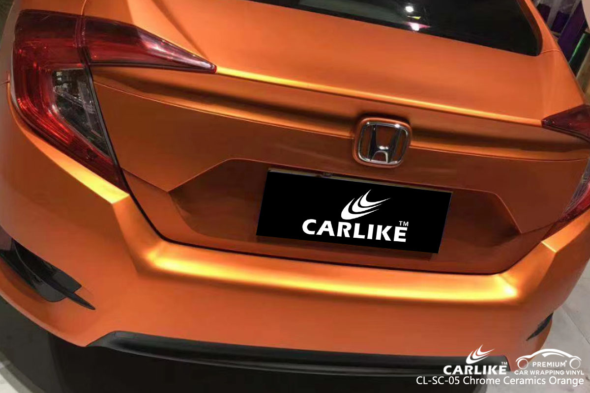 CARLIKE CL-SC-05 chrome ceramics orange vinyl for honda