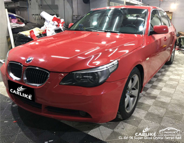 CARLIKE CL-SV-06 bmw için süper parlak kristal ferrari kırmızı vinil