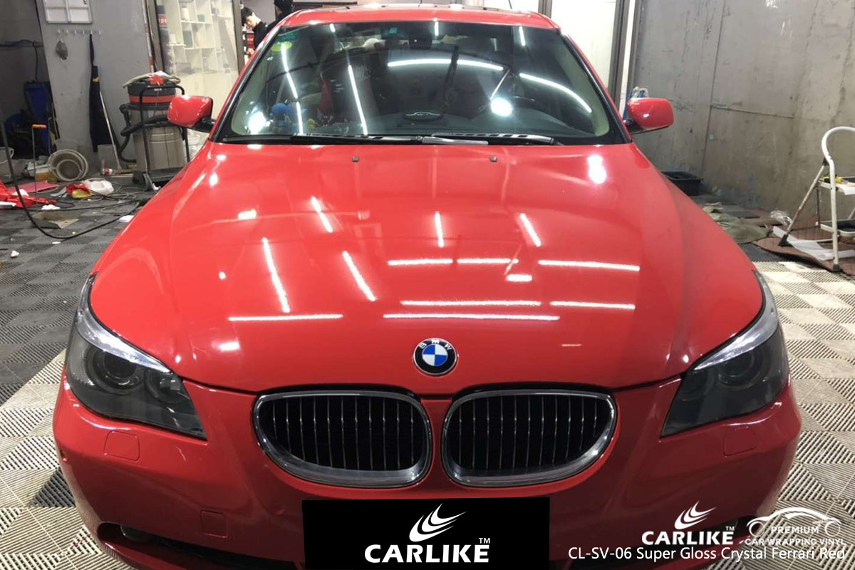 CARLIKE CL-SV-06 super gloss crystal ferrari red vinyl for BMW