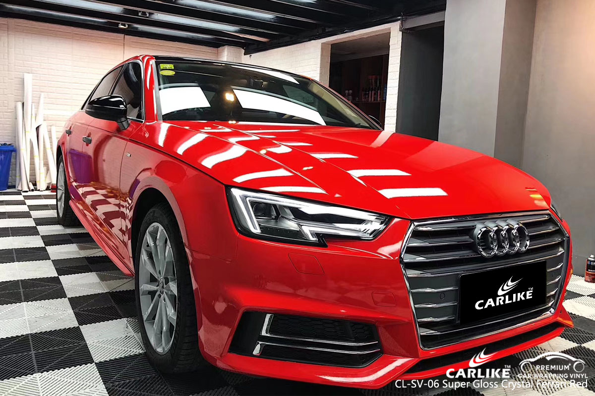 CARLIKE CL-SV-06 super gloss crystal ferrari red vinyl for audi