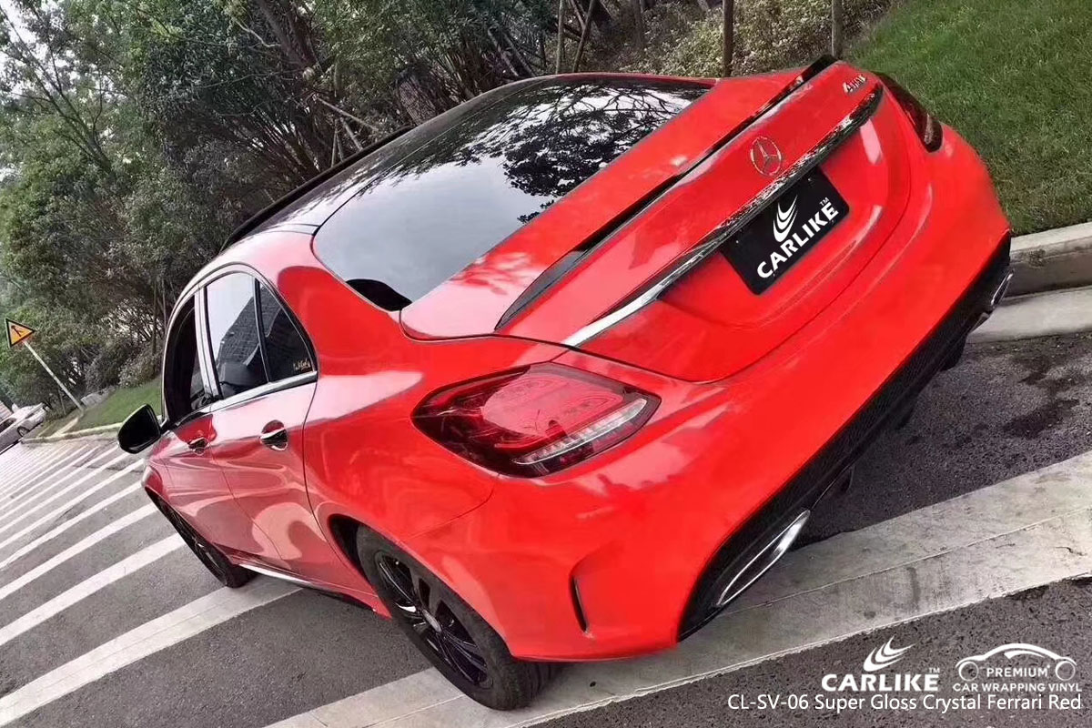CARLIKE CL-SV-06 super gloss crystal ferrari red vinyl for audi