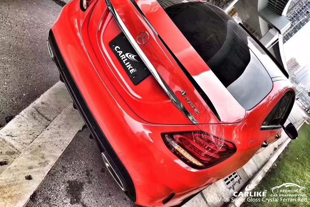 CARLIKE CL-SV-06 super gloss crystal ferrari red vinyl for audi