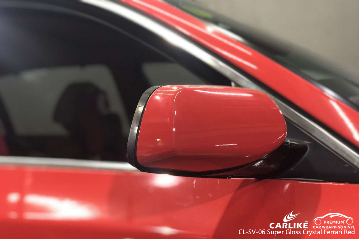 CARLIKE CL-SV-06 super gloss crystal ferrari red vinyl for BMW