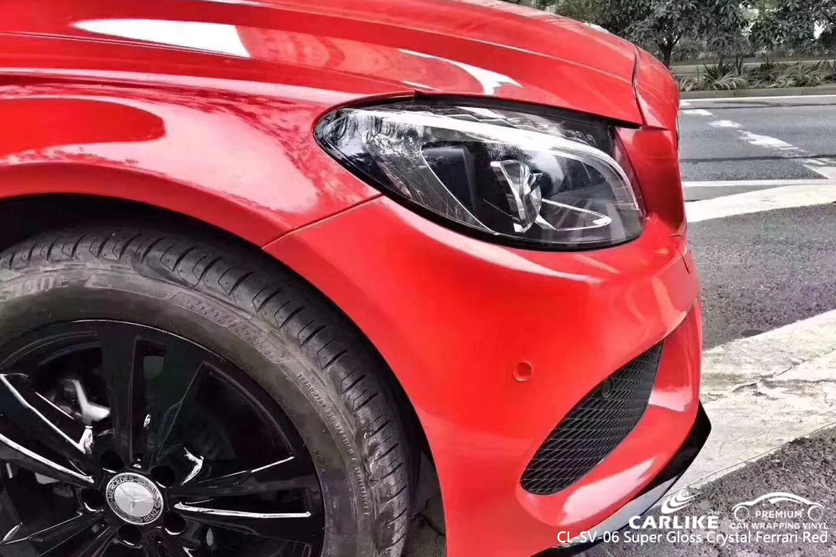 CARLIKE CL-SV-06 super gloss crystal ferrari red vinyl for audi