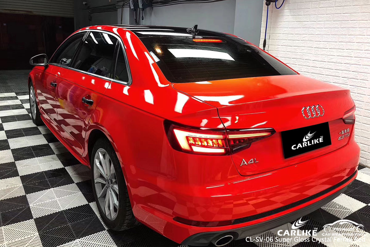 CARLIKE CL-SV-06 super gloss crystal ferrari red vinyl for audi