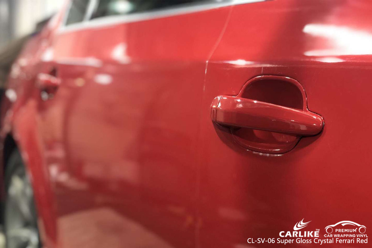 CARLIKE CL-SV-06 super gloss crystal ferrari red vinyl for BMW