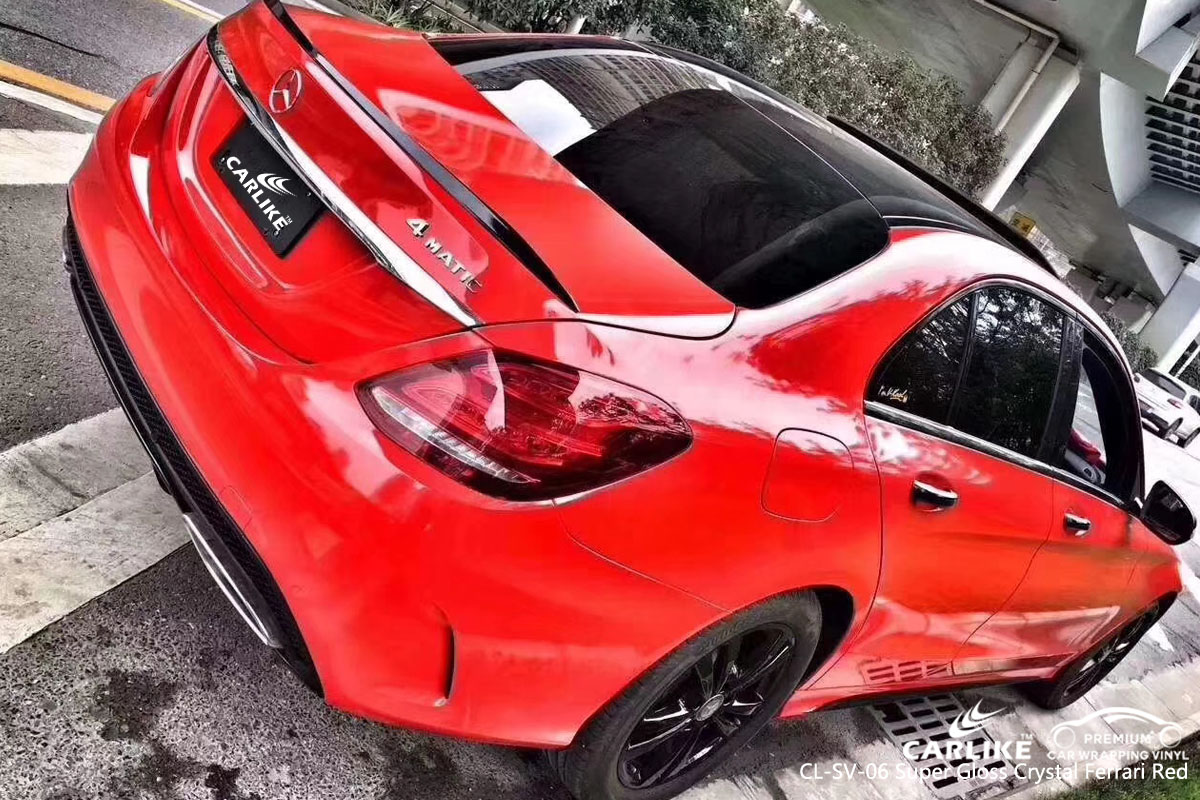 CARLIKE CL-SV-06 super gloss crystal ferrari red vinyl for audi