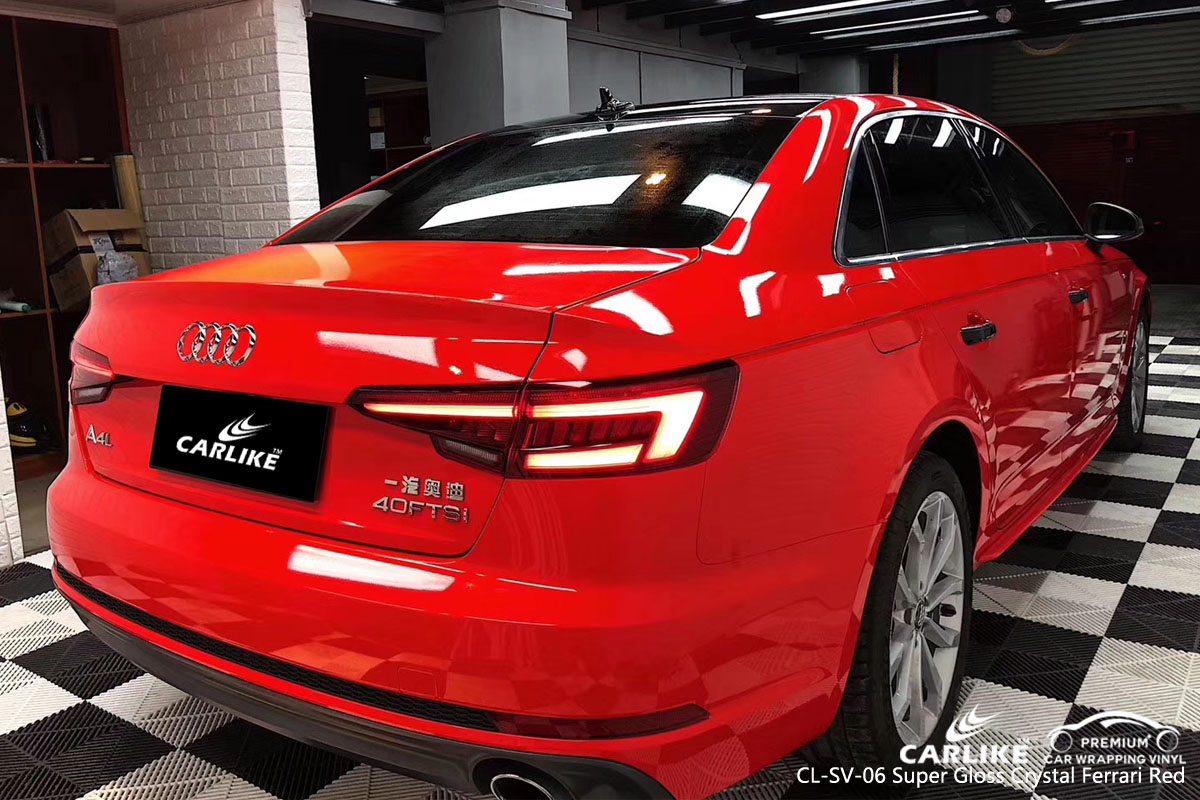 CARLIKE CL-SV-06 super gloss crystal ferrari red vinyl for audi