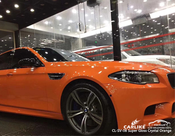 CL-SV-08 vinyle orange cristal ultra brillant pour bmw