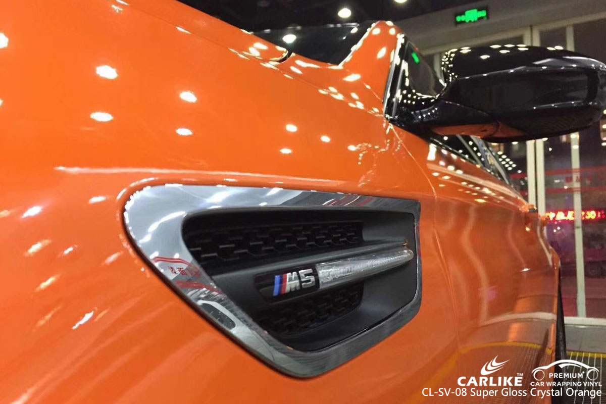 CARLIKE CL-SV-08 super gloss crystal orange vinyl for BMW