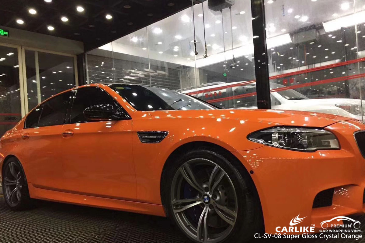 CARLIKE CL-SV-08 super gloss crystal orange vinyl for BMW