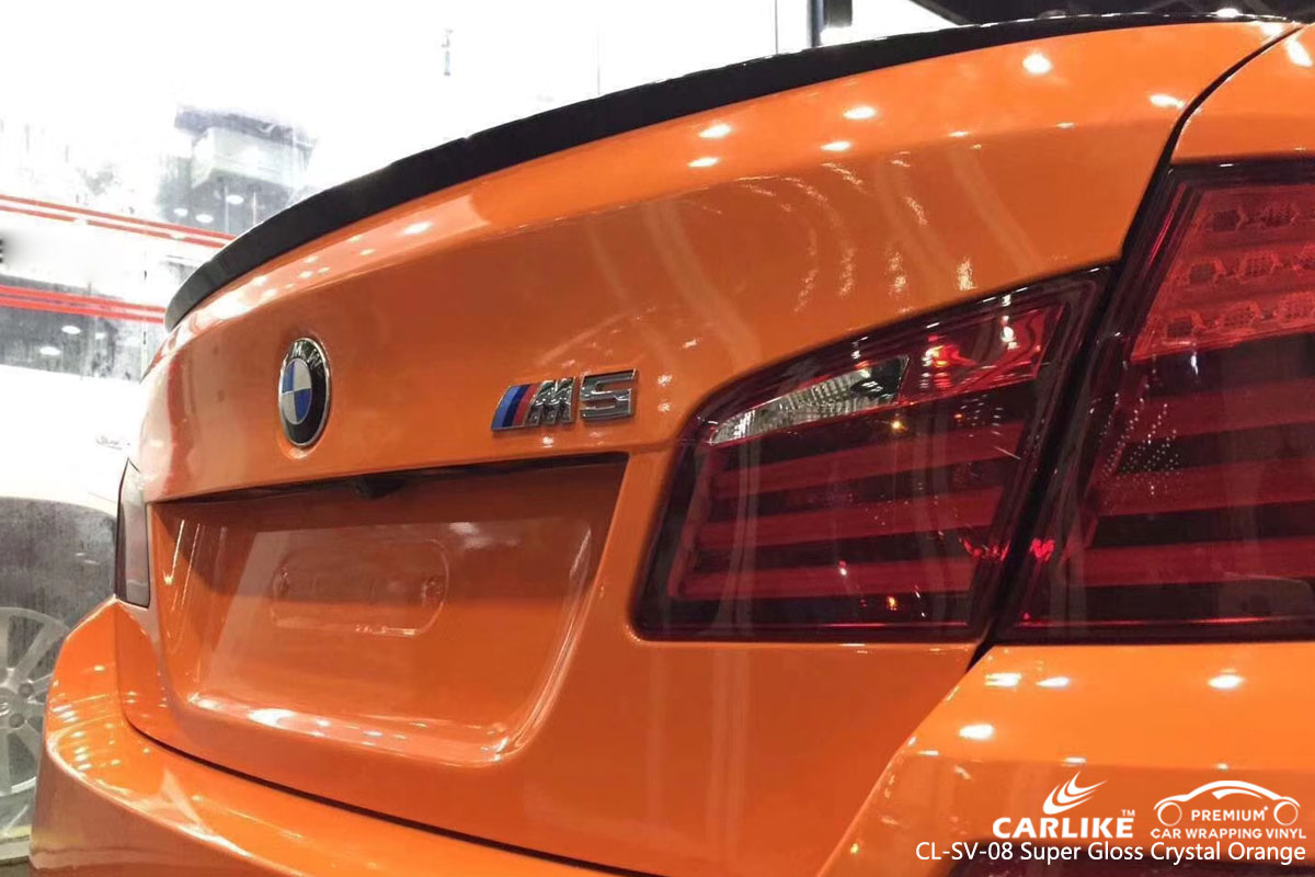 CARLIKE CL-SV-08 super gloss crystal orange vinyl for BMW