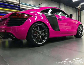 CL-SV-09 super gloss crystal rose red car wrapping vinyl supply