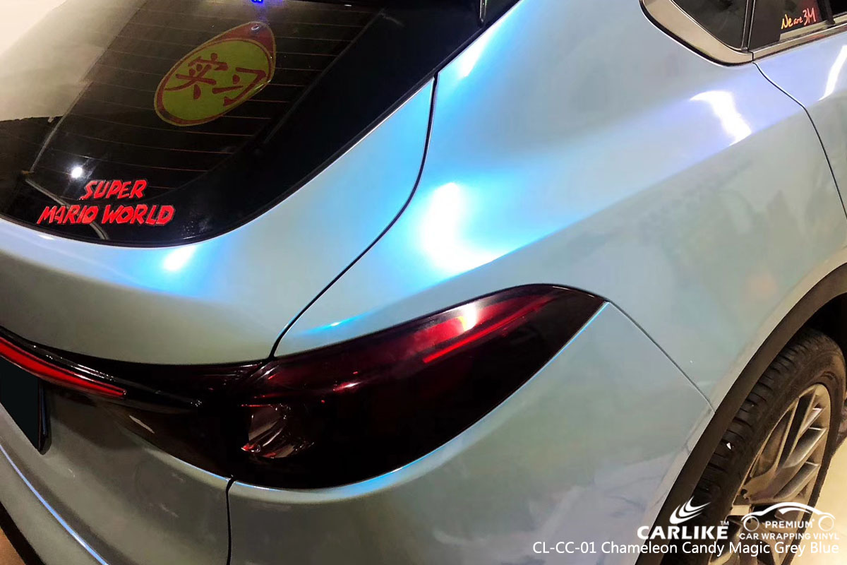 CARLIKE CL-CC-01 chameleon candy magic grey blue vinyl for Mazda