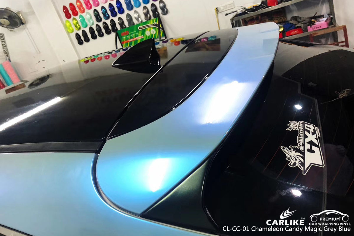 CARLIKE CL-CC-01 chameleon candy magic grey blue vinyl for Mazda
