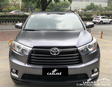 CL-EM-05 electro metallic steel grey vinyl buy car wrap for toyota