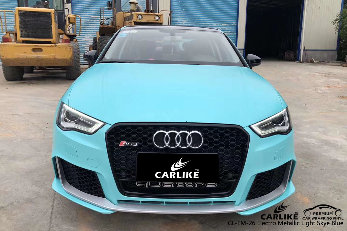 CARLIKE CL-EM-26 electro metallic light sky blue vinyl for audi