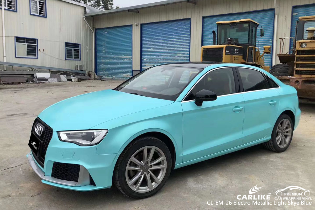 CARLIKE CL-EM-26 electro metallic light sky blue vinyl for audi