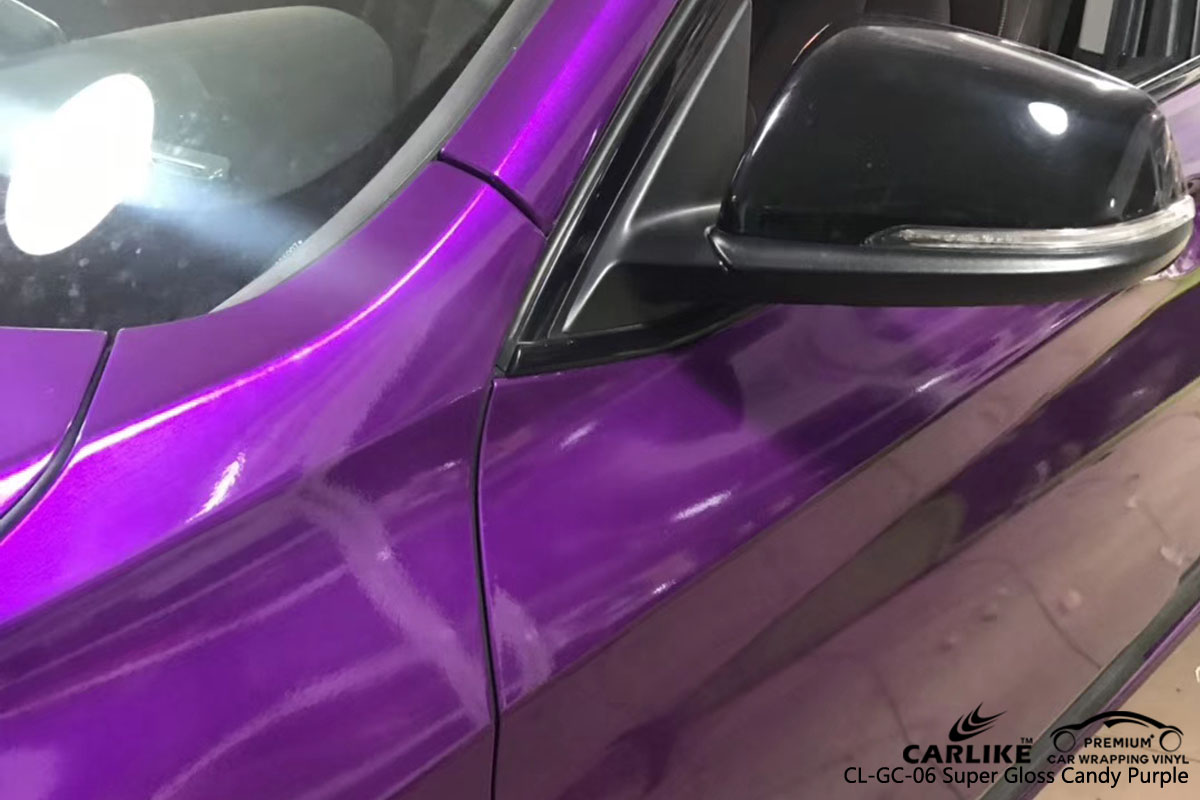 CARLIKE CL-GC-06 super gloss candy purple vinyl for BMW