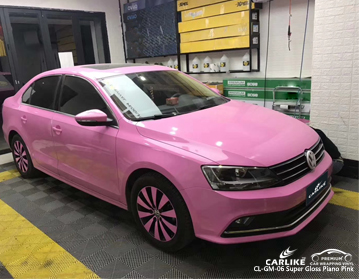 CL-GM-06 super gloss piano pink 3m vinyl wrap suppliers for VOLKSWAGEN