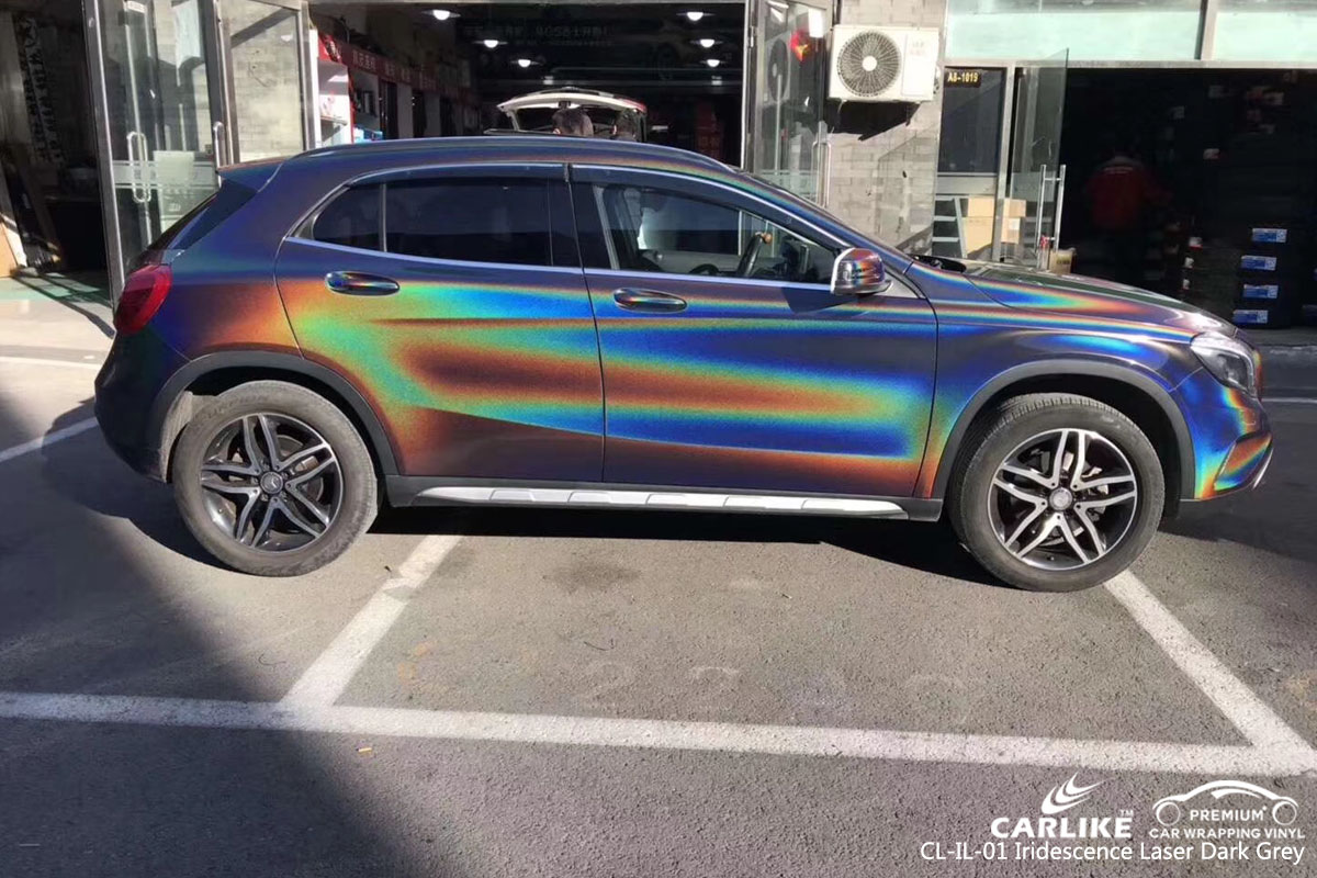 CARLIKE CL-IL-01 iridescence laser dark grey vinyl for MERCEDES-BENZ