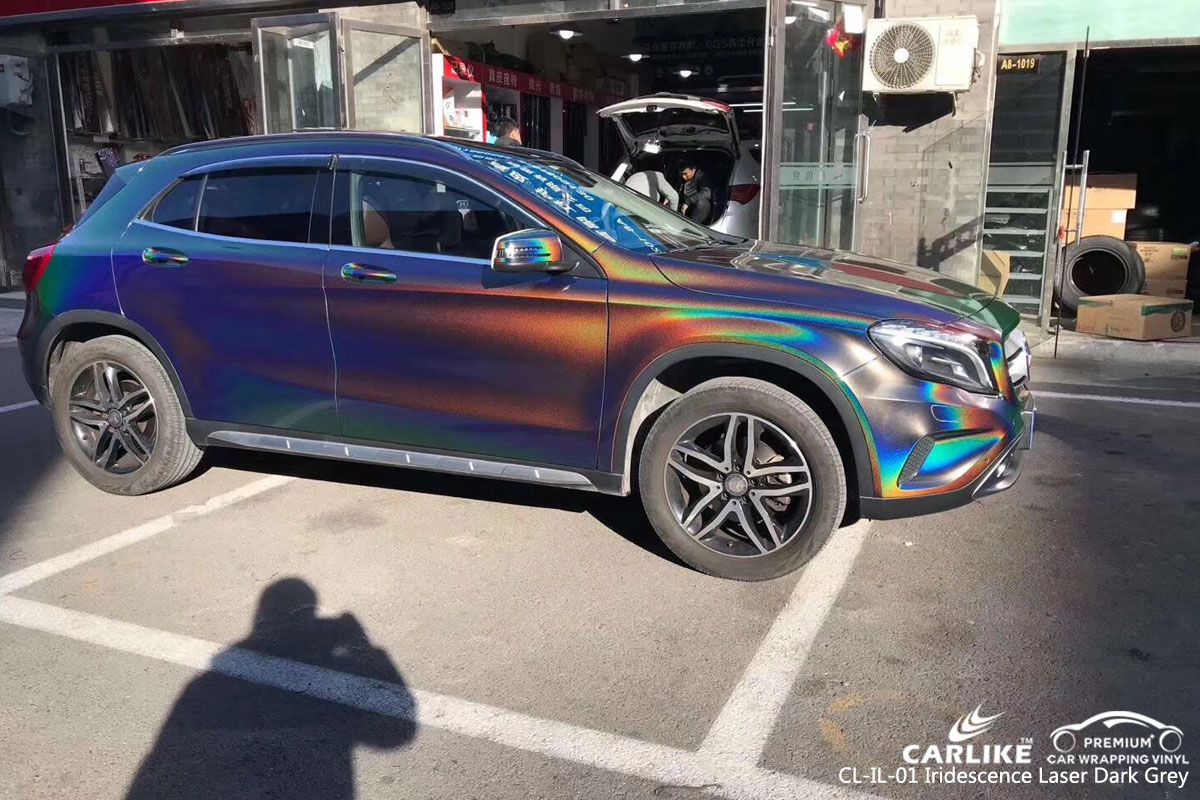 CARLIKE CL-IL-01 iridescence laser dark grey vinyl for MERCEDES-BENZ