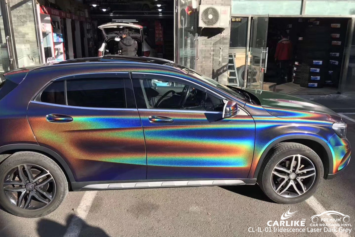 CARLIKE CL-IL-01 iridescence laser dark grey vinyl for MERCEDES-BENZ