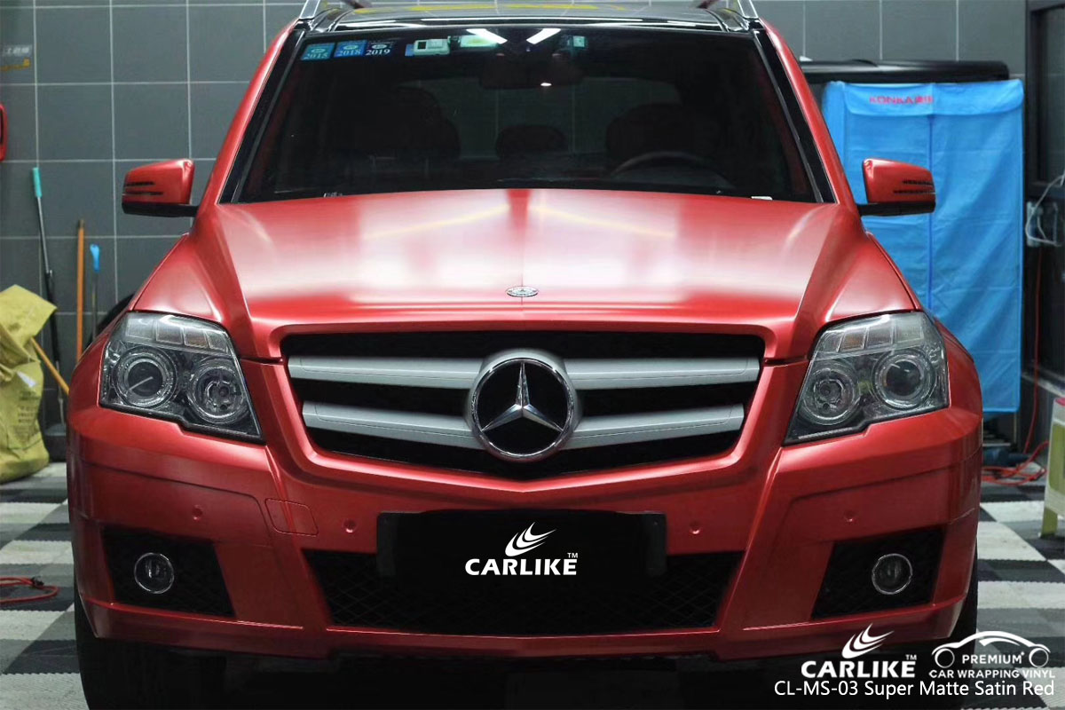 CARLIKE CL-MS-03 super matte satin red vinyl for MERCEDES-BENZ