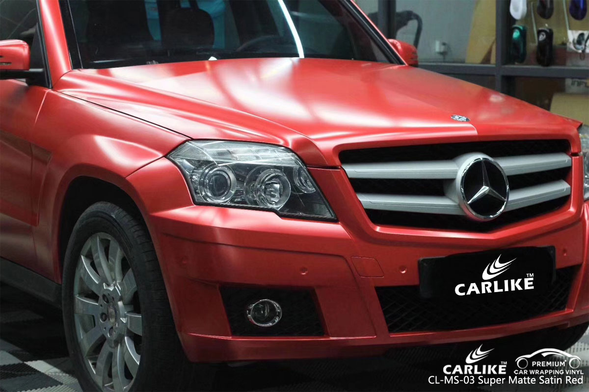 CARLIKE CL-MS-03 super matte satin red vinyl for MERCEDES-BENZ