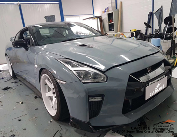 CL-SV-04 super gloss crystal cement grey vinyl vehicle wrap for GT-R