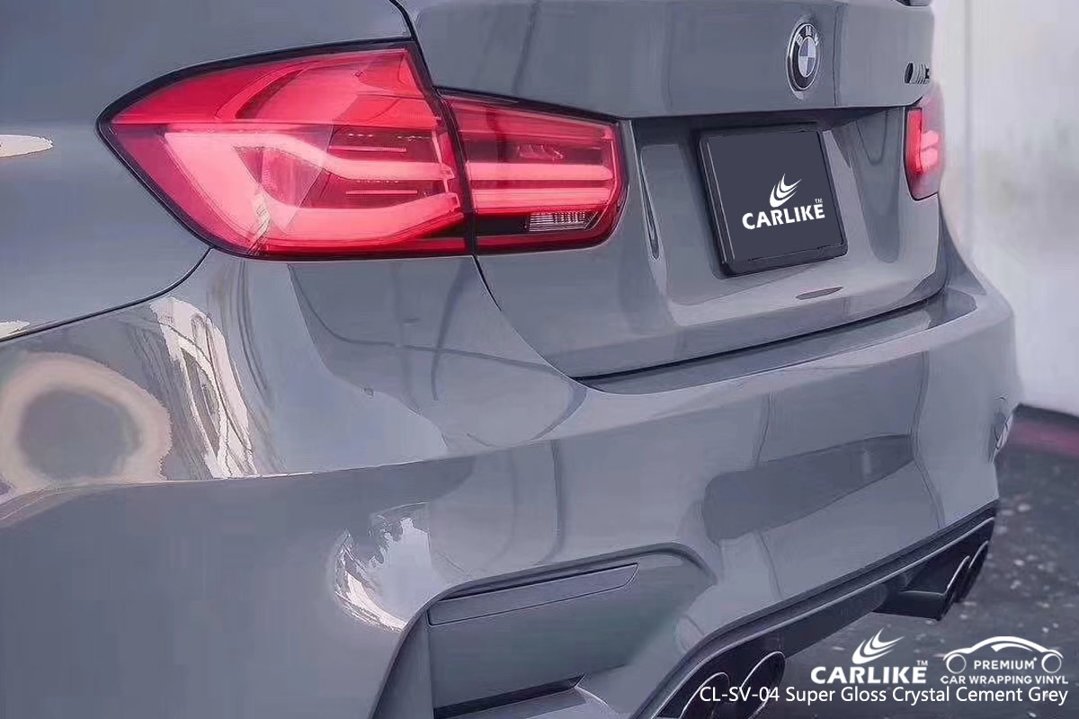 CARLIKE CL-SV-04 super gloss crystal cement grey vinyl for BMW