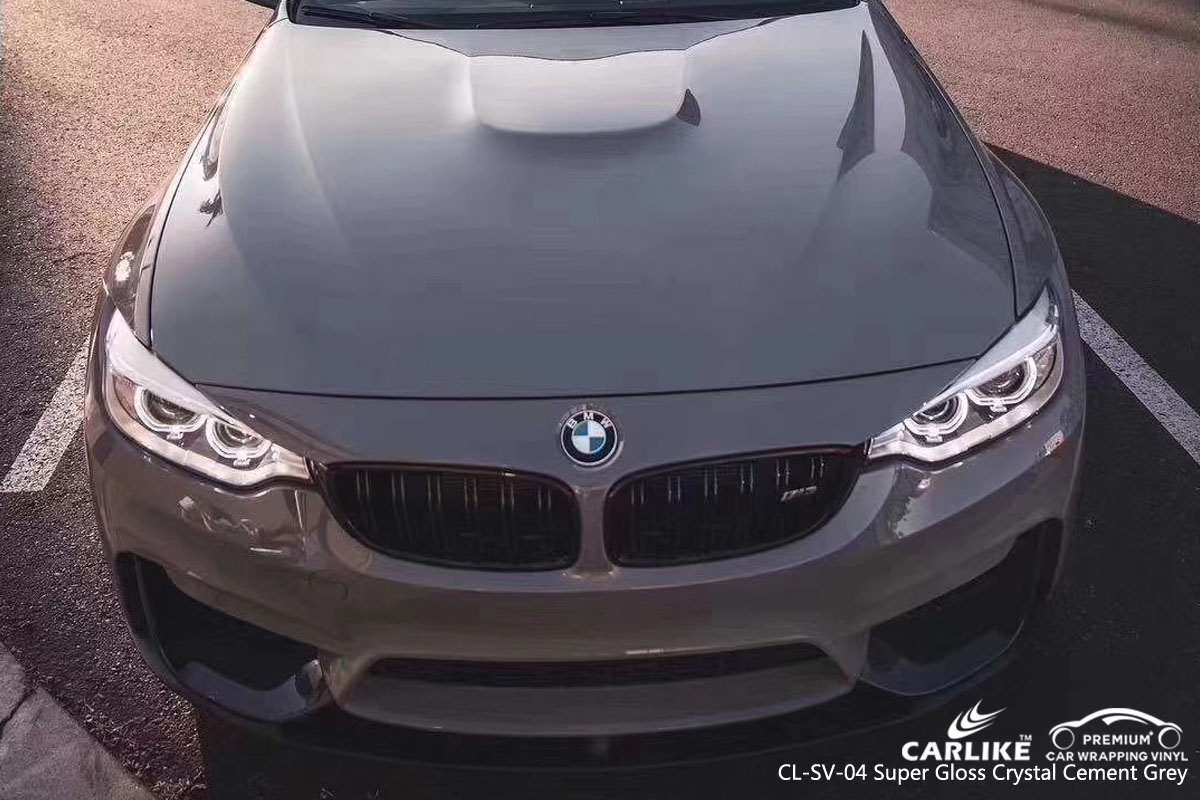 CARLIKE CL-SV-04 super gloss crystal cement grey vinyl for BMW