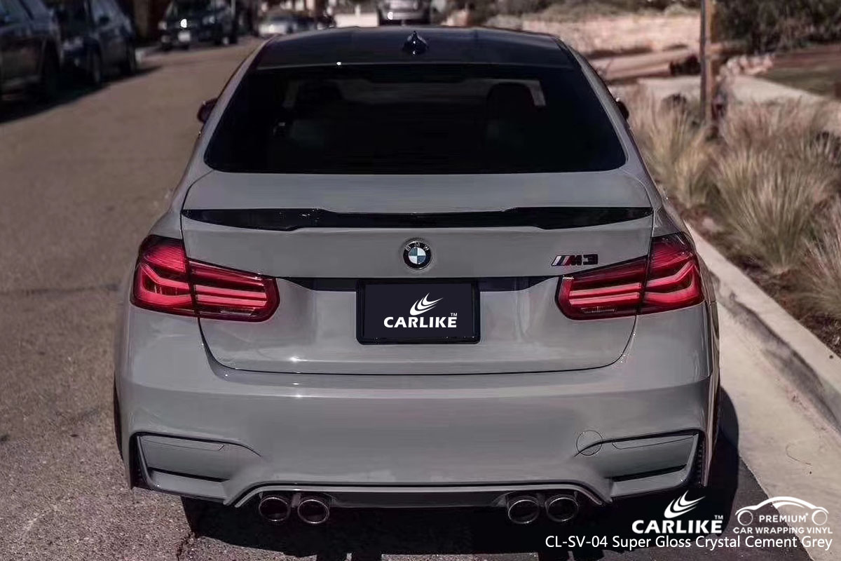 CARLIKE CL-SV-04 super gloss crystal cement grey vinyl for BMW