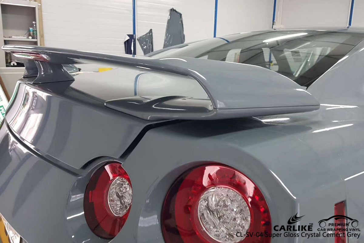 CARLIKE CL-SV-04 super gloss crystal cement grey vinyl for GT-R