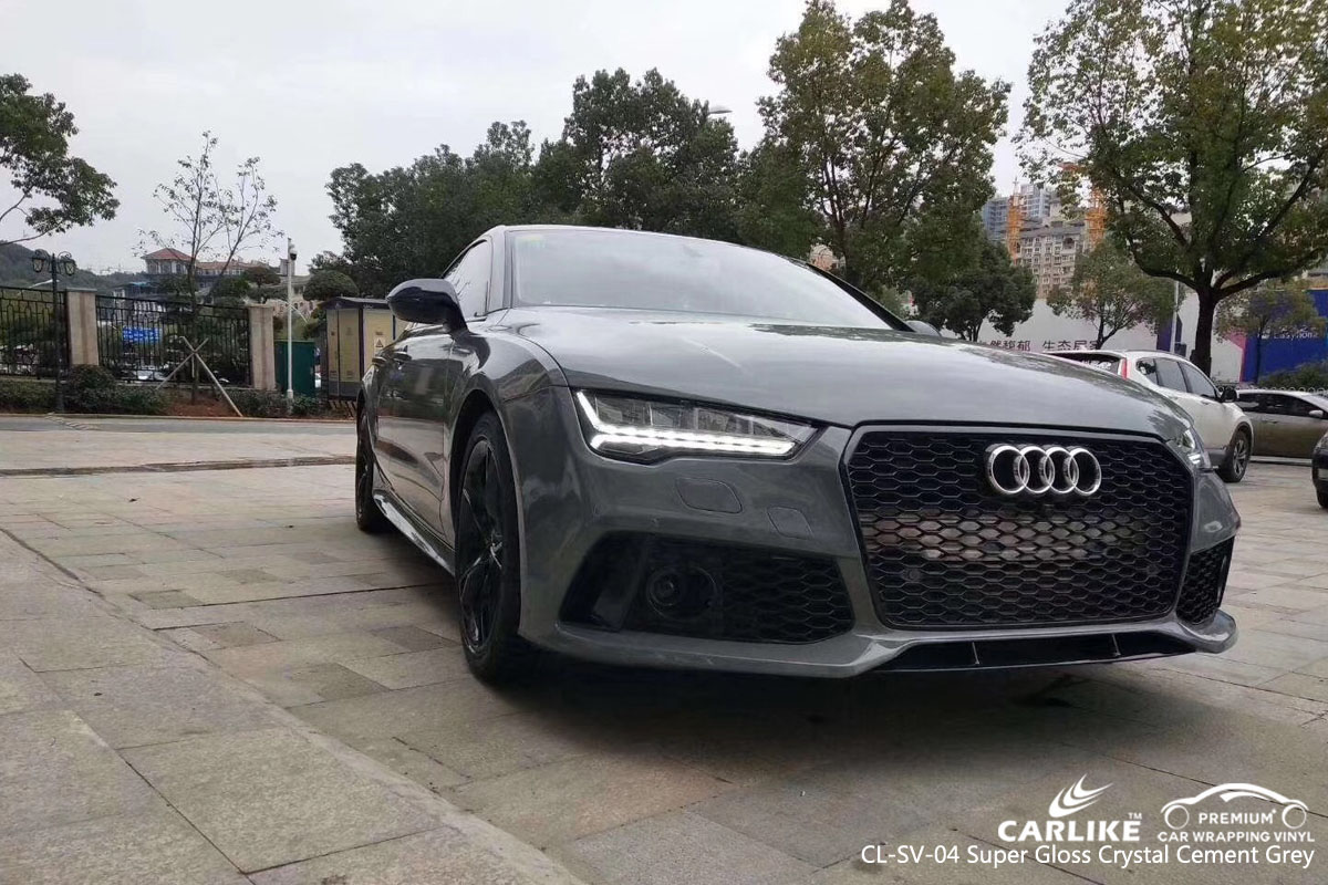 CARLIKE CL-SV-04 super gloss crystal cement grey vinyl for audi