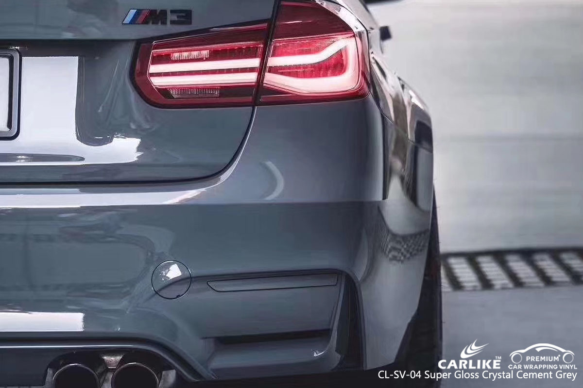 CARLIKE CL-SV-04 super gloss crystal cement grey vinyl for BMW