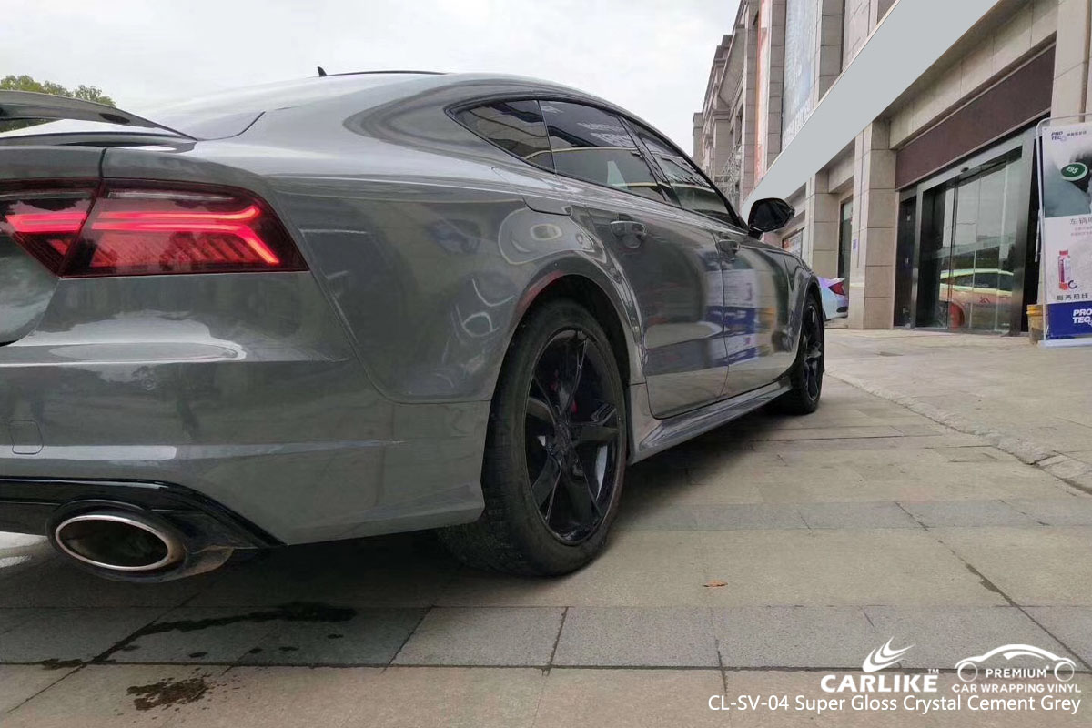 CARLIKE CL-SV-04 super gloss crystal cement grey vinyl for audi