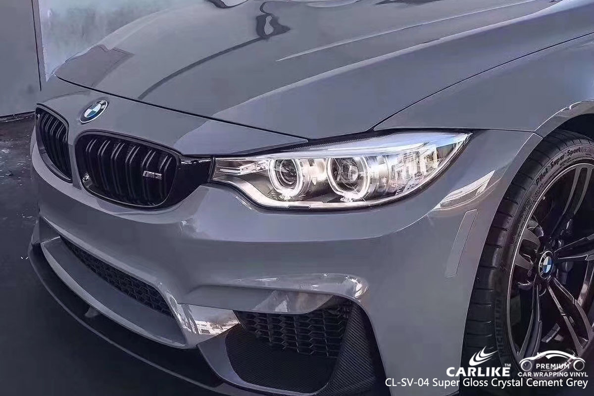 CARLIKE CL-SV-04 super gloss crystal cement grey vinyl for BMW