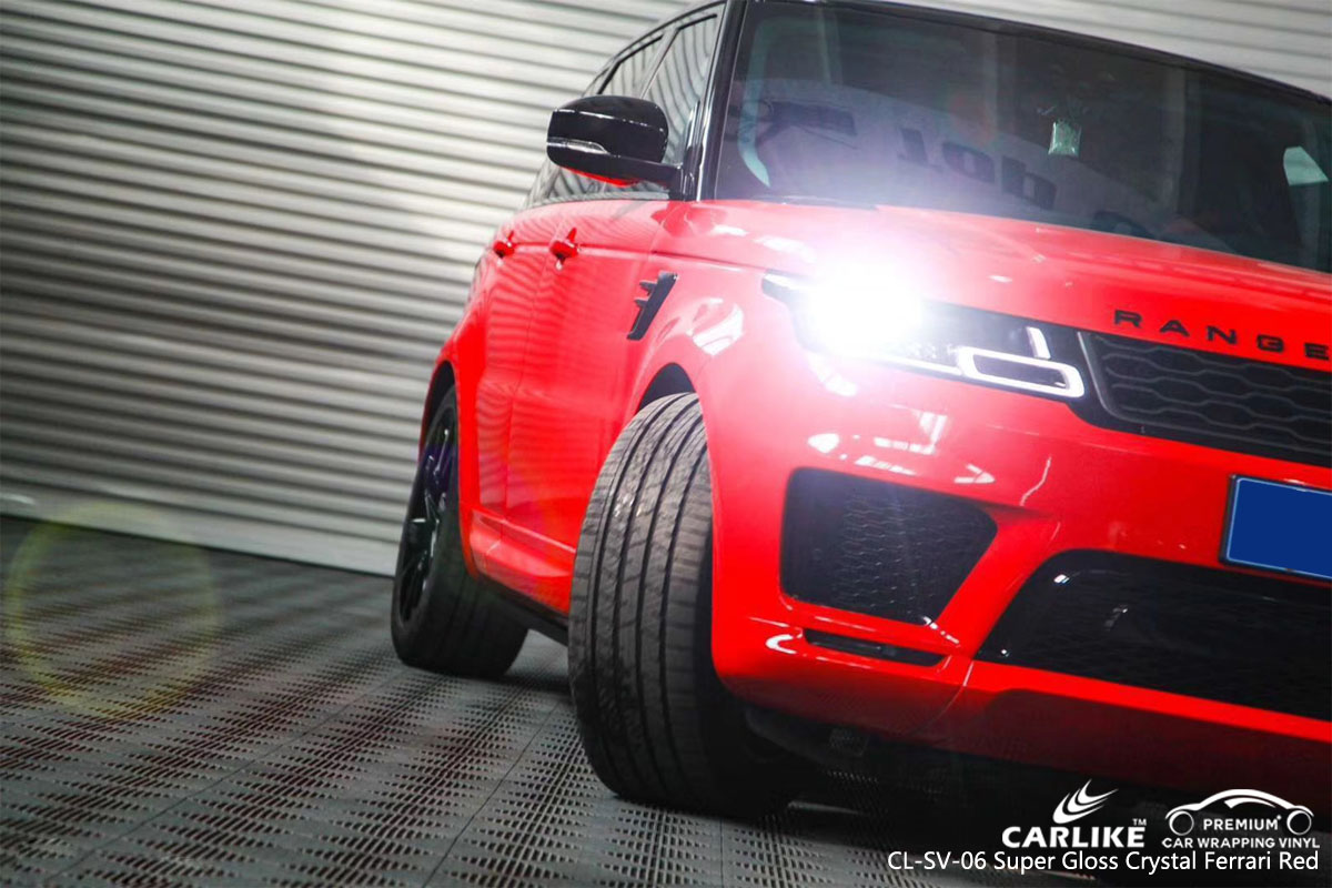 CARLIKE CL-SV-06 super gloss crystal ferrari red vinyl for Land Rover