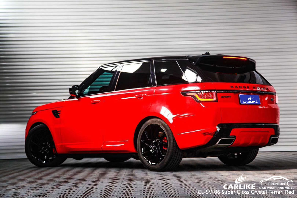 CARLIKE CL-SV-06 super gloss crystal ferrari red vinyl for Land Rover