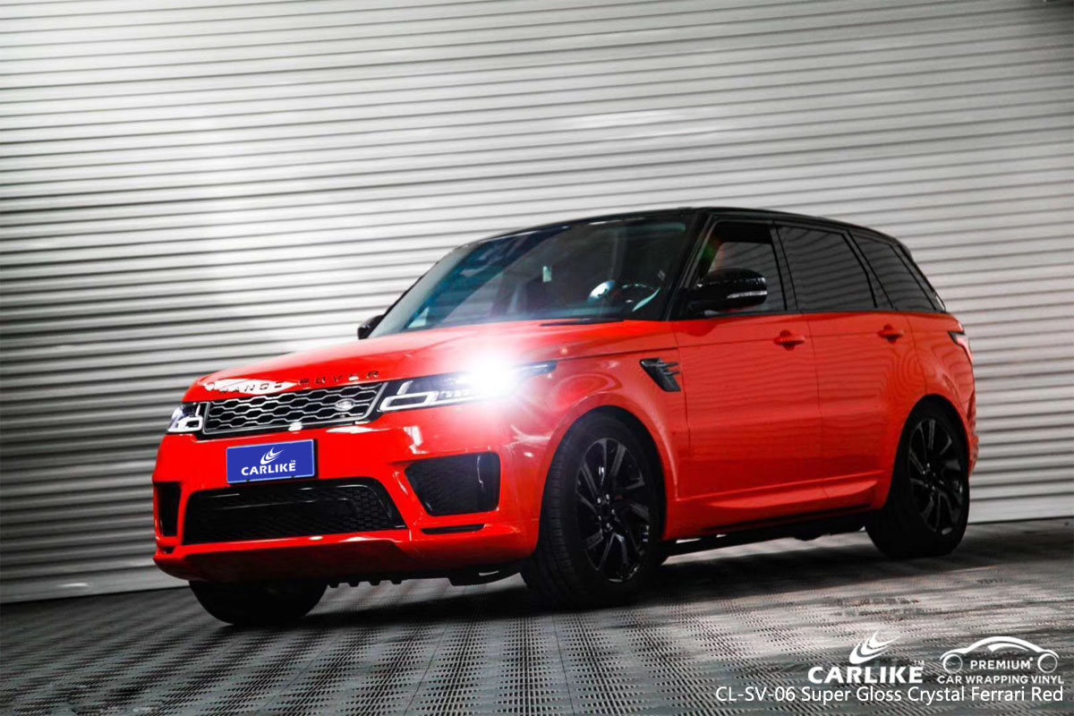 CARLIKE CL-SV-06 super gloss crystal ferrari red vinyl for Land Rover
