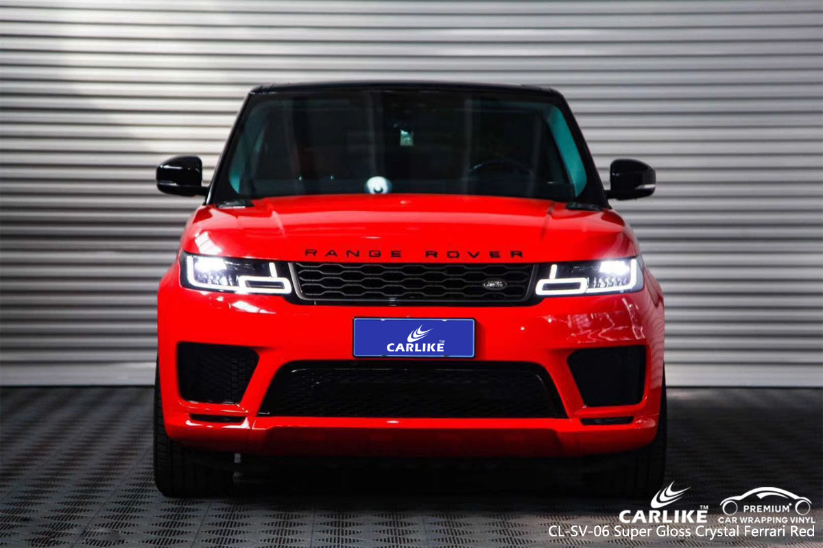 CARLIKE CL-SV-06 super gloss crystal ferrari red vinyl for Land Rover