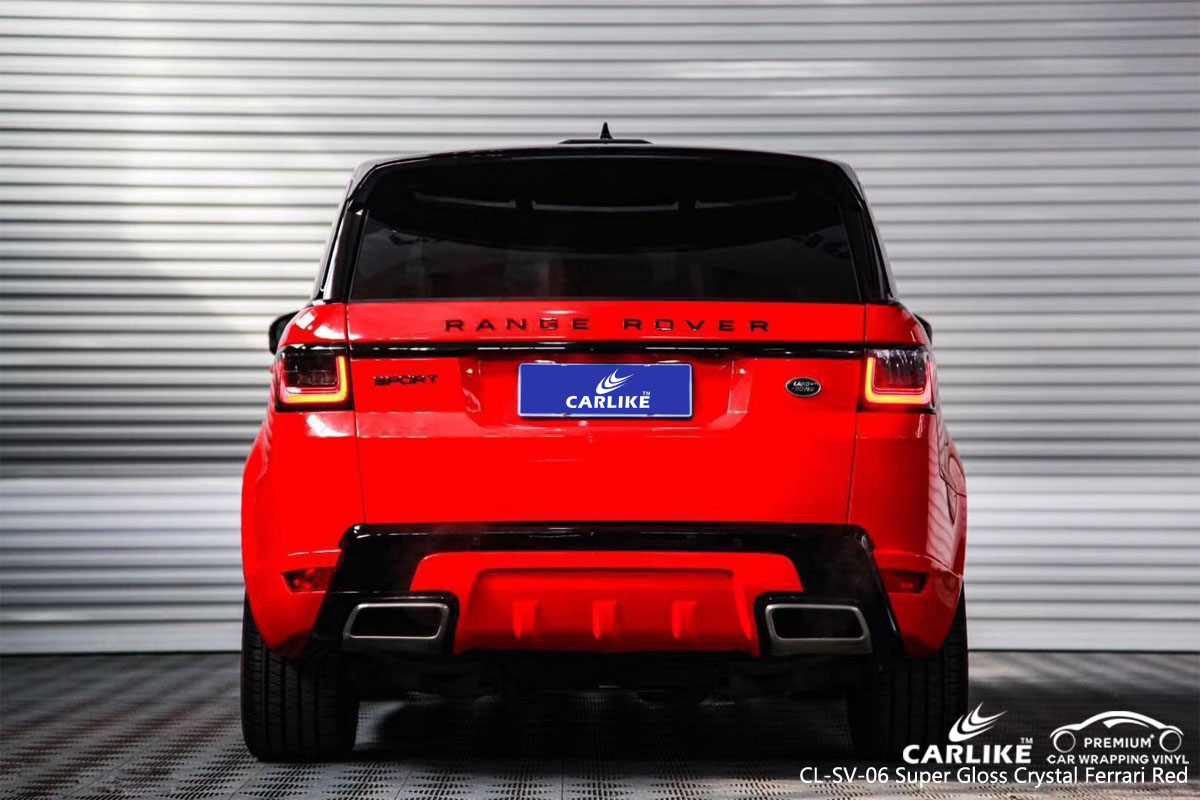 CARLIKE CL-SV-06 super gloss crystal ferrari red vinyl for Land Rover