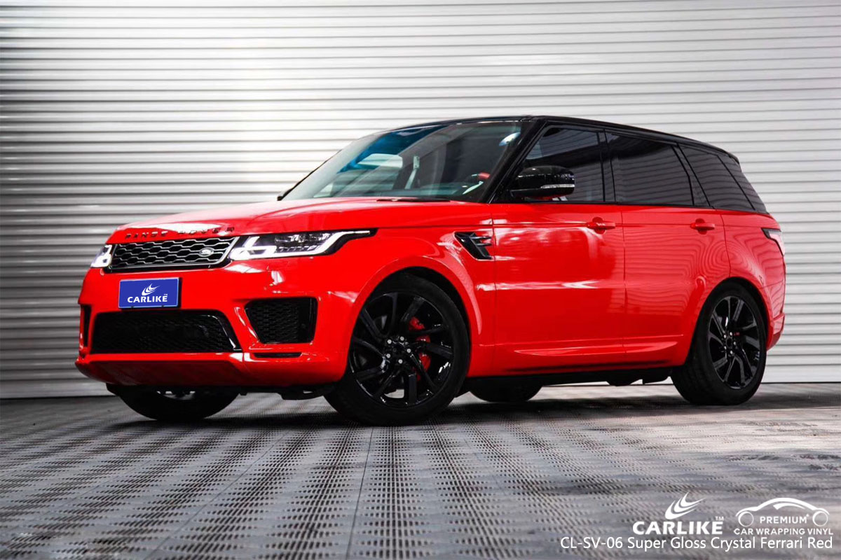 CARLIKE CL-SV-06 super gloss crystal ferrari red vinyl for Land Rover