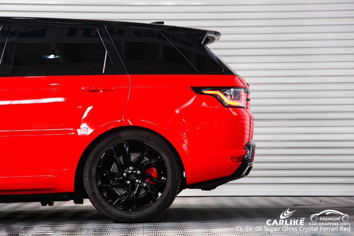 CARLIKE CL-SV-06 super gloss crystal ferrari red vinyl for Land Rover