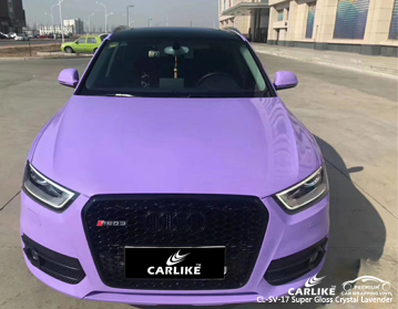 CL-SV-17 super gloss crystal lavender vinyl wrap car for audi