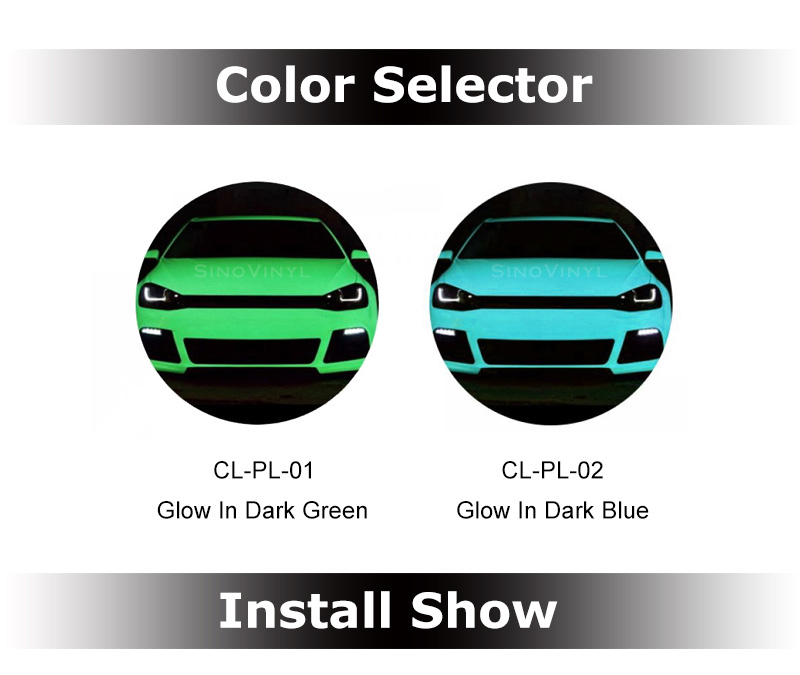 CARLIKE CL-PL Photoluminescent Glow In The Dark Car Wrap Vinyl Sticker