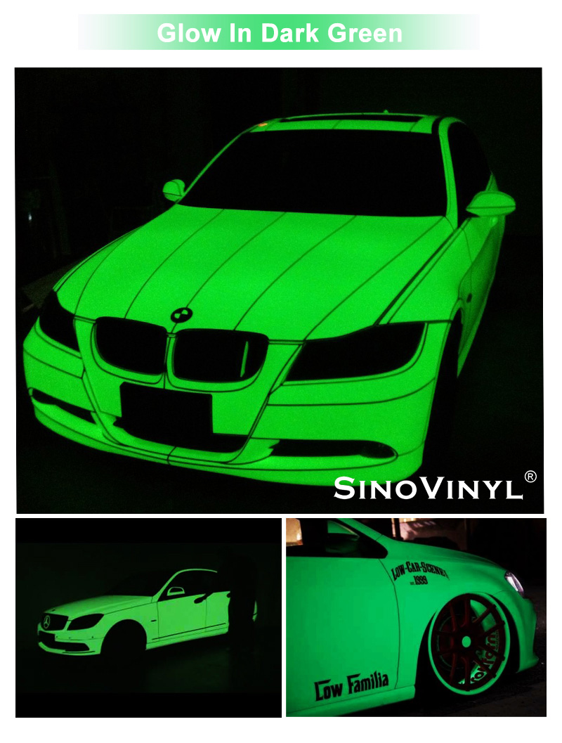 CARLIKE CL-PL Photoluminescent Glow In The Dark Car Wrap Vinyl Sticker