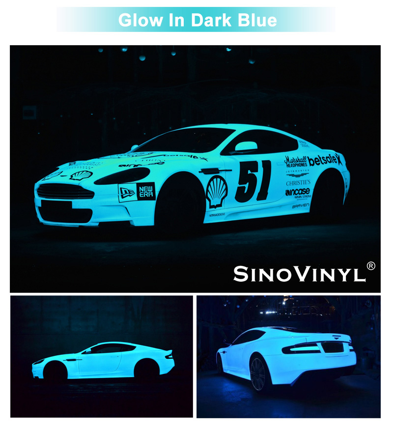 CARLIKE CL-PL Photoluminescent Glow In The Dark Car Wrap Vinyl Sticker